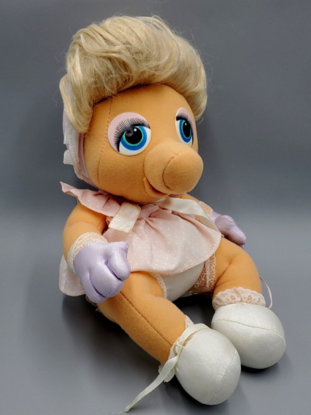 Muppet Babies Miss Piggy Plush Doll Hasbro Softies Pink Muppets 12"